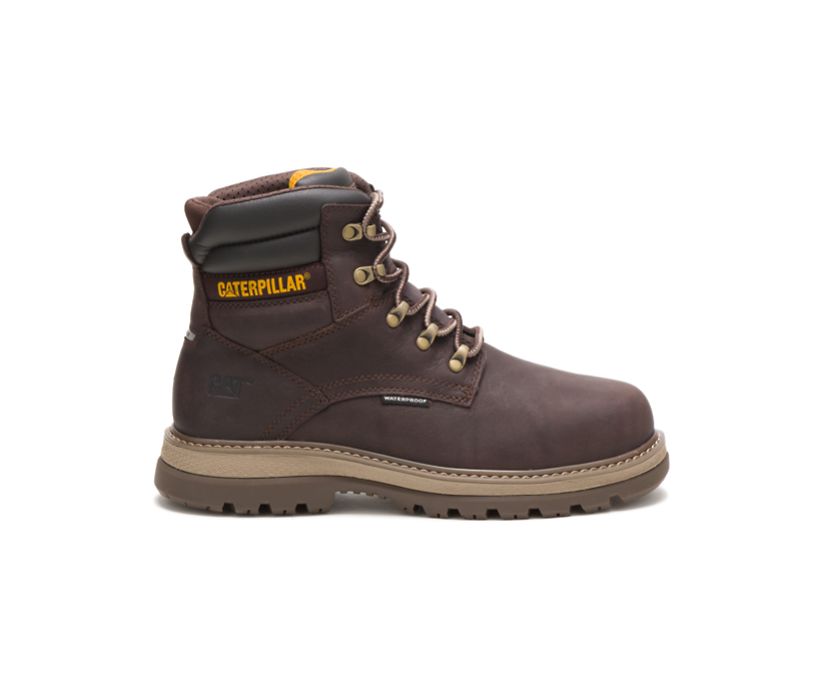 Caterpillar Fairbanks 6 Waterproof Steel Toe - Sicherheitsstiefel Herren DunkelBraun - Schweiz XAYT-